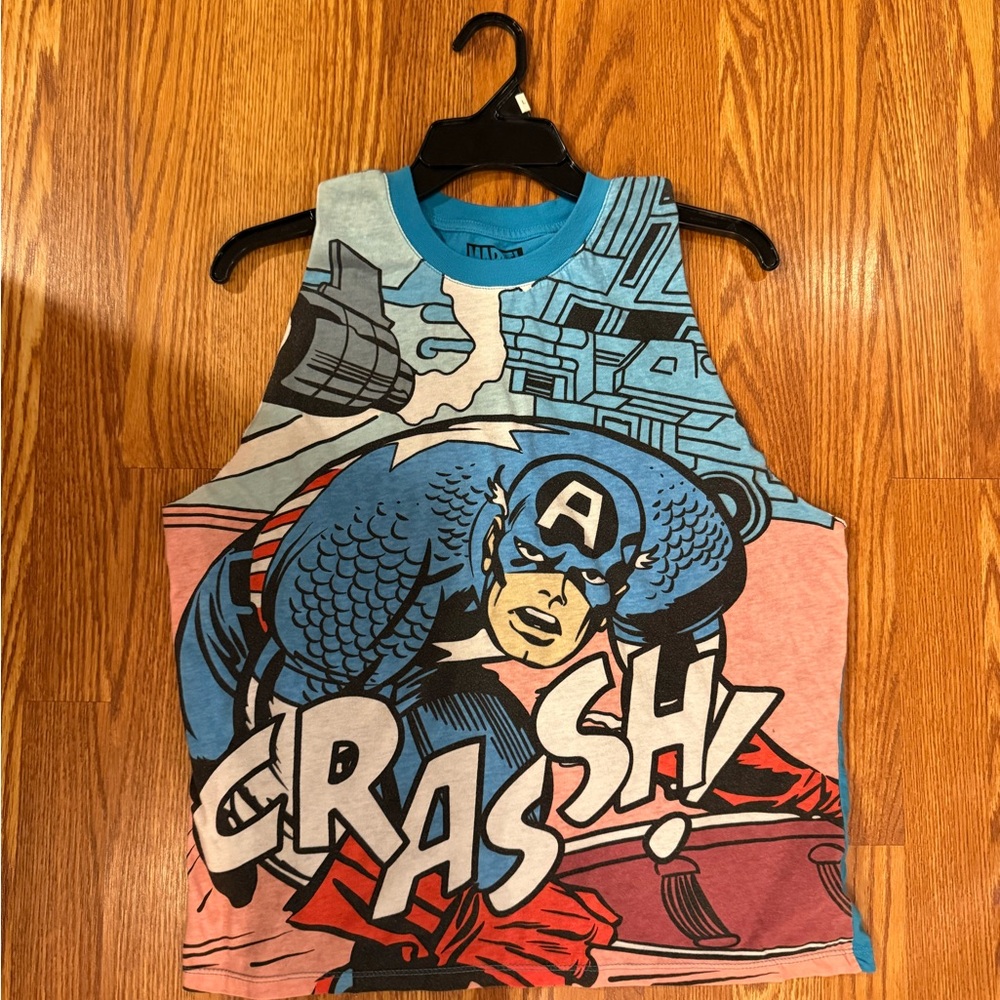 Marvel Captain America Tank Top - Blue and Red